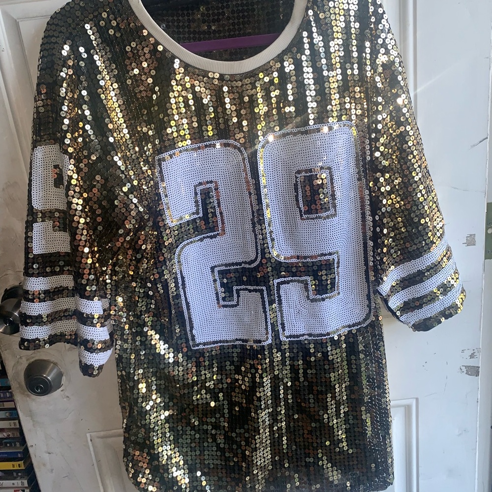 Sequins jersey dress